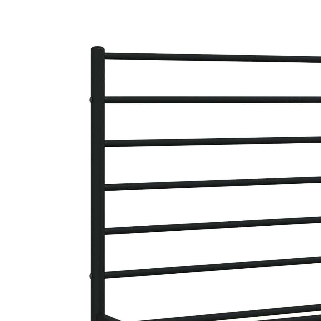 Bedframe met hoofd- en voeteneinde metaal zwart 120x190 cm is nu te koop bij PeponiXL, paradijselijk wonen!