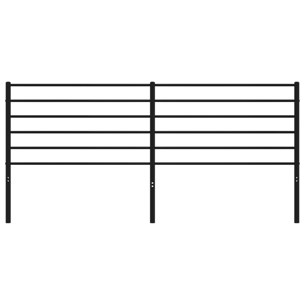 Vervangend hoofdbord metaal zwart 200 cm is nu te koop bij PeponiXL, paradijselijk wonen!