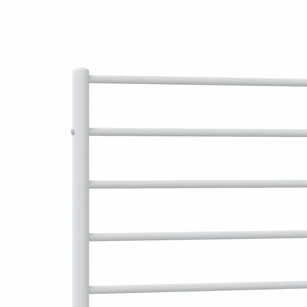 Bedframe met hoofdbord metaal wit 80x200 cm is nu te koop bij PeponiXL, paradijselijk wonen!