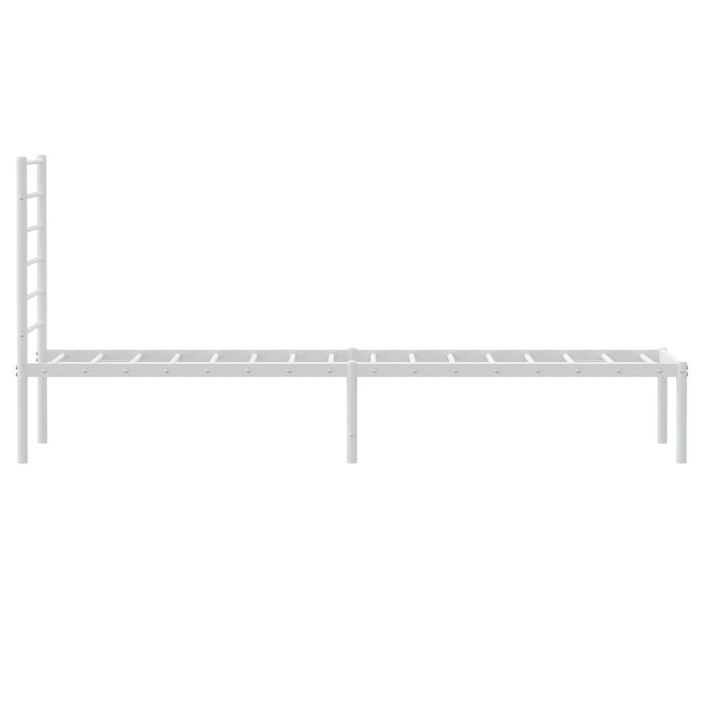 Bedframe met hoofdbord metaal wit 107x203 cm is nu te koop bij PeponiXL, paradijselijk wonen!