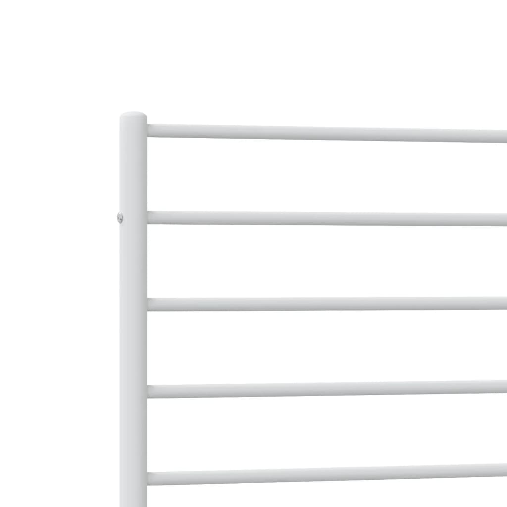 Bedframe met hoofdbord metaal wit 107x203 cm is nu te koop bij PeponiXL, paradijselijk wonen!