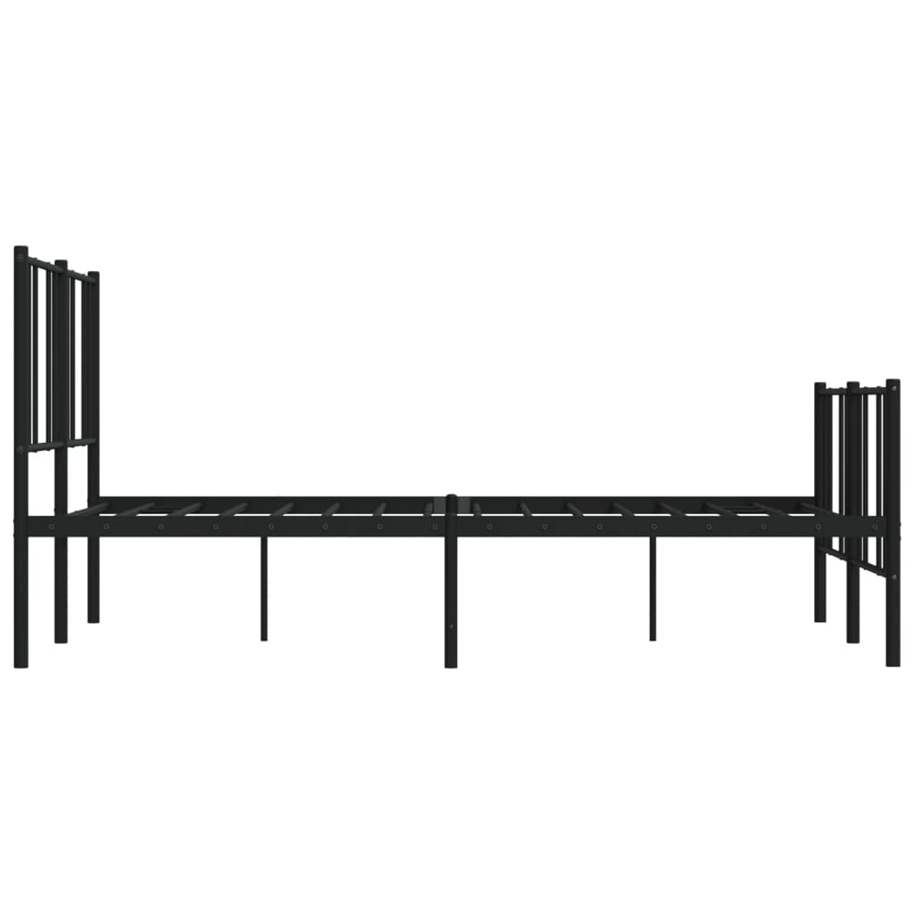 Bedframe met hoofd- en voeteneinde metaal zwart 120x190 cm is nu te koop bij PeponiXL, paradijselijk wonen!