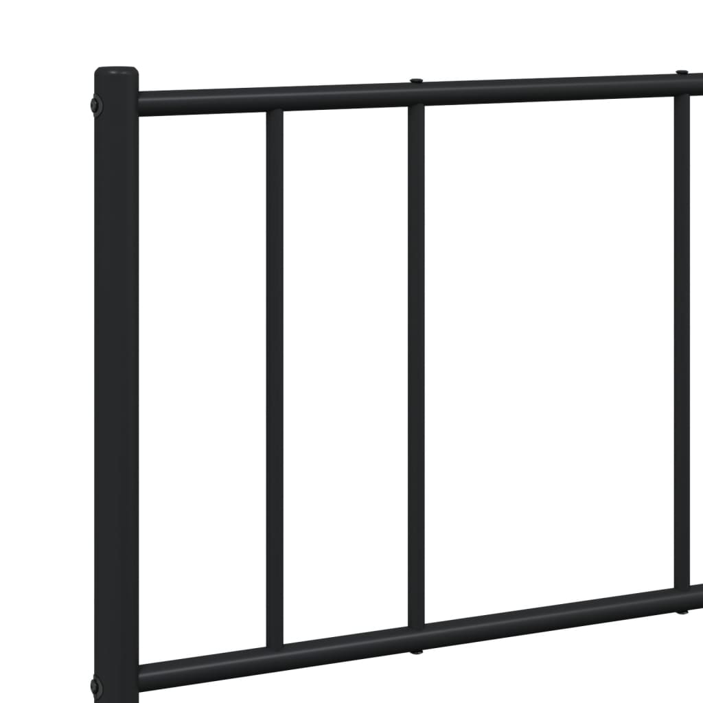 Bedframe met hoofd- en voeteneinde metaal zwart 140x200 cm is nu te koop bij PeponiXL, paradijselijk wonen!