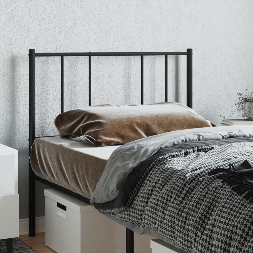 Vervangend hoofdbord metaal zwart 100 cm is nu te koop bij PeponiXL, paradijselijk wonen!