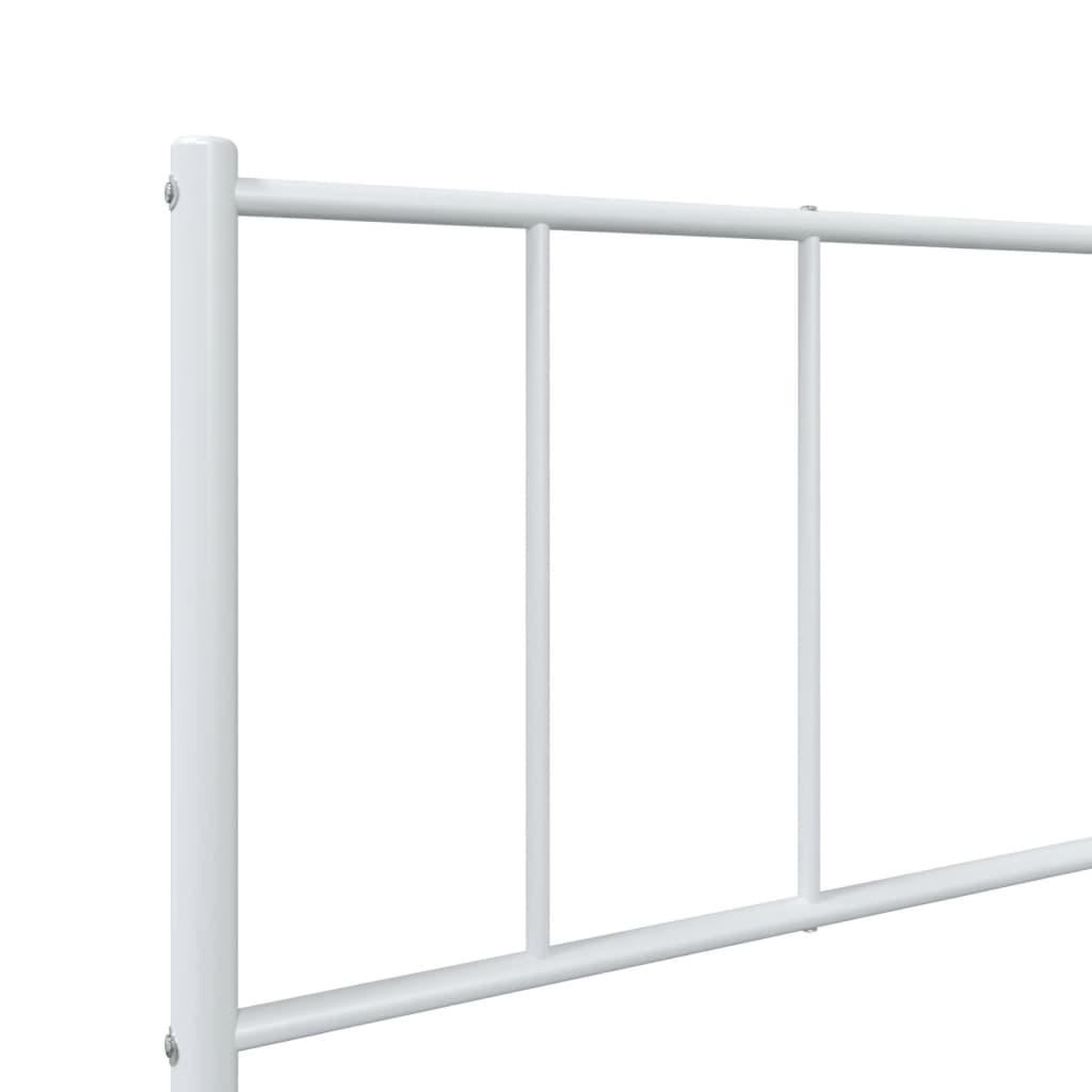 Bedframe met hoofd- en voeteneinde metaal wit 90x190 cm is nu te koop bij PeponiXL, paradijselijk wonen!