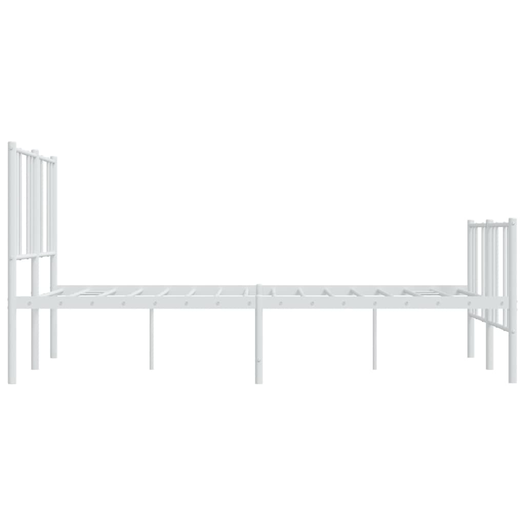 Bedframe met hoofd- en voeteneinde metaal wit 160x200 cm is nu te koop bij PeponiXL, paradijselijk wonen!
