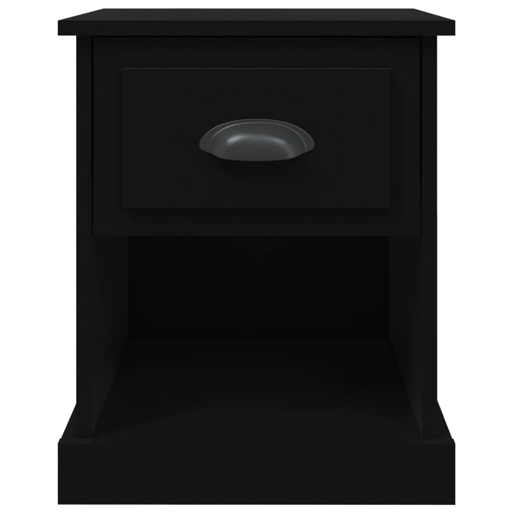 Nachtkastjes 2 st 39x39x47,5 cm bewerkt hout zwart is nu te koop bij PeponiXL, paradijselijk wonen!