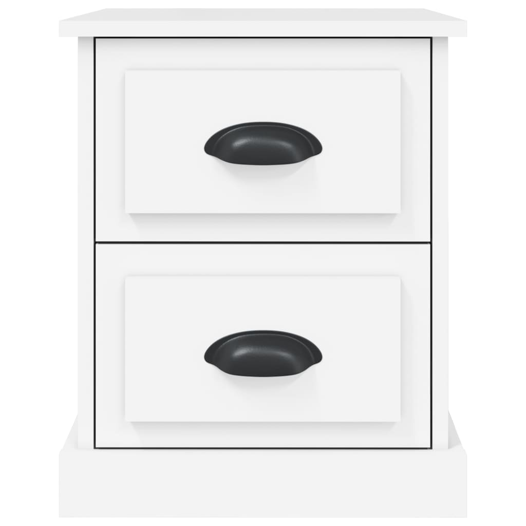 Nachtkastjes 2 st 39x39x47,5 cm bewerkt hout wit is nu te koop bij PeponiXL, paradijselijk wonen!