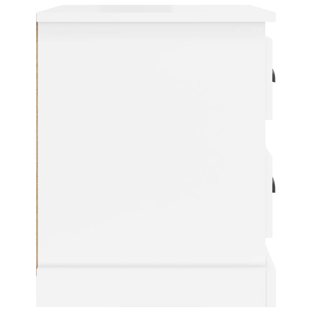 Nachtkastjes 2 st 39x39x47,5 cm bewerkt hout hoogglans wit is nu te koop bij PeponiXL, paradijselijk wonen!