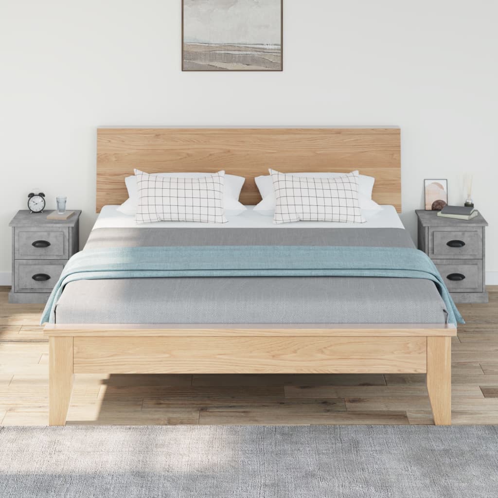 Nachtkastjes 2 st 39x39x47,5 cm bewerkt hout betongrijs is nu te koop bij PeponiXL, paradijselijk wonen!