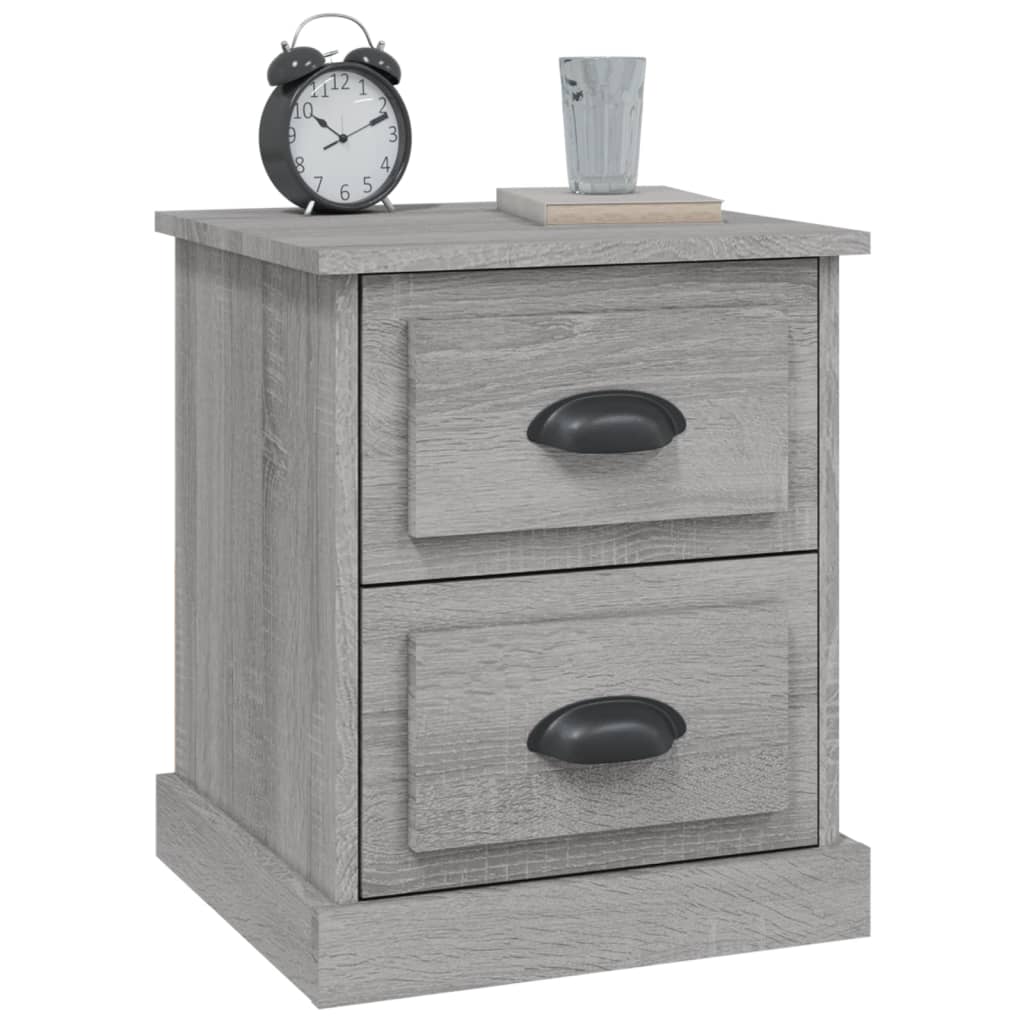 Nachtkastjes 2 st 39x39x47,5 cm bewerkt hout grijs sonoma eiken is nu te koop bij PeponiXL, paradijselijk wonen!