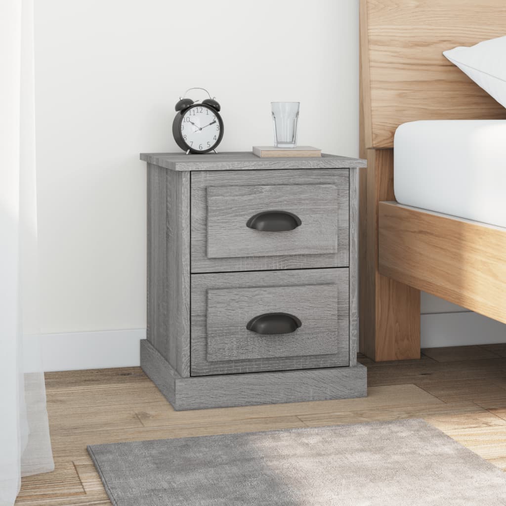 Nachtkastjes 2 st 39x39x47,5 cm bewerkt hout grijs sonoma eiken is nu te koop bij PeponiXL, paradijselijk wonen!