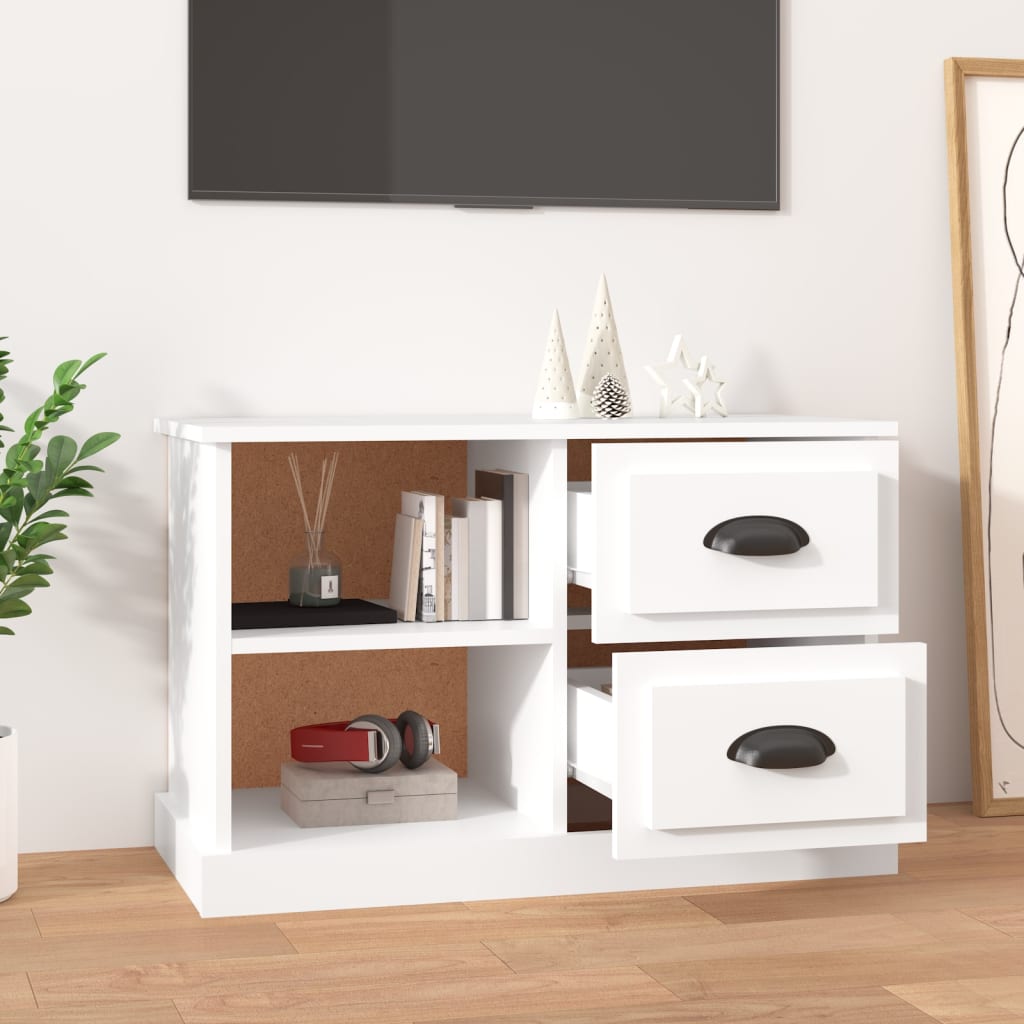 Tv-meubel 73x35,5x47,5 cm bewerkt hout wit is nu te koop bij PeponiXL, paradijselijk wonen!