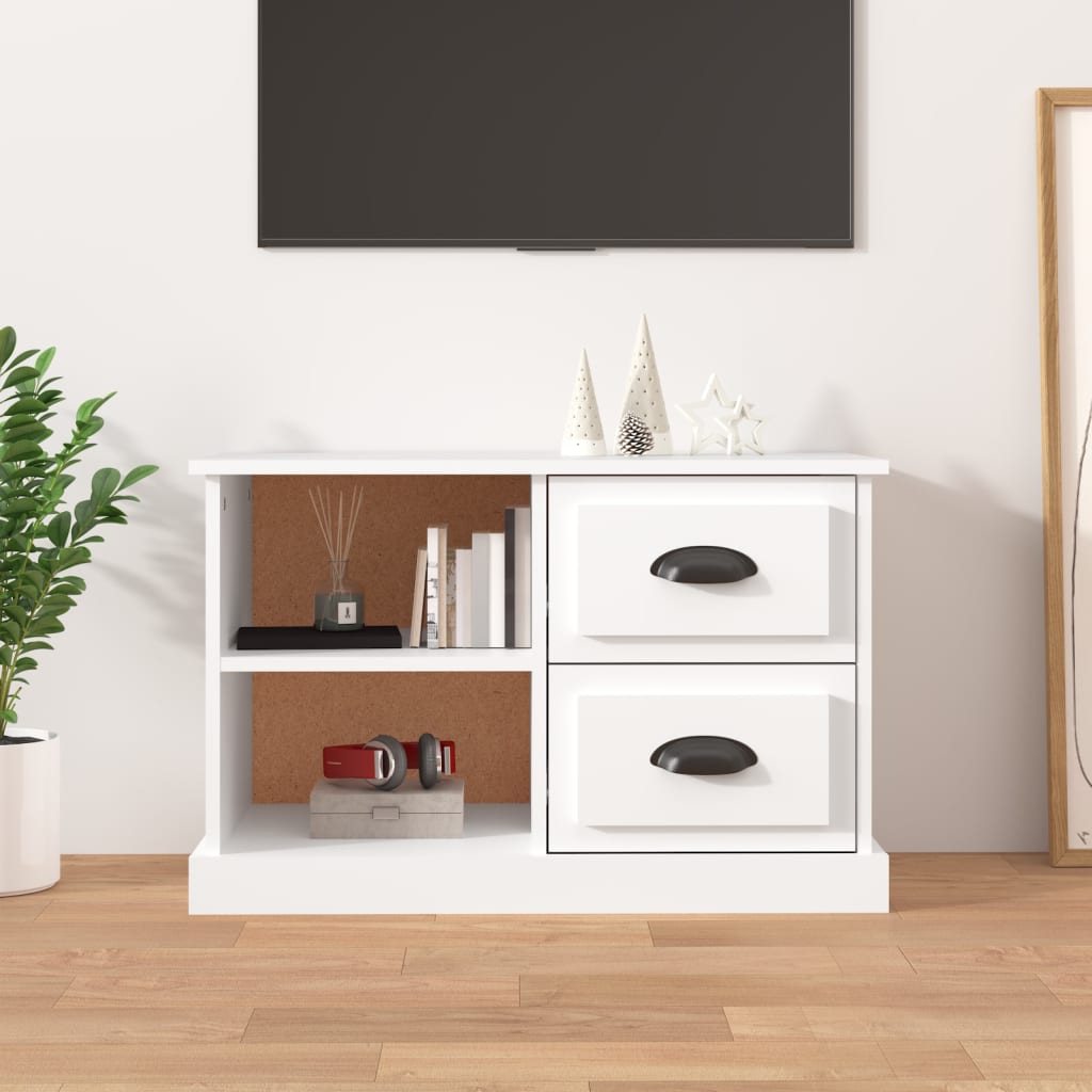 Tv-meubel 73x35,5x47,5 cm bewerkt hout wit is nu te koop bij PeponiXL, paradijselijk wonen!