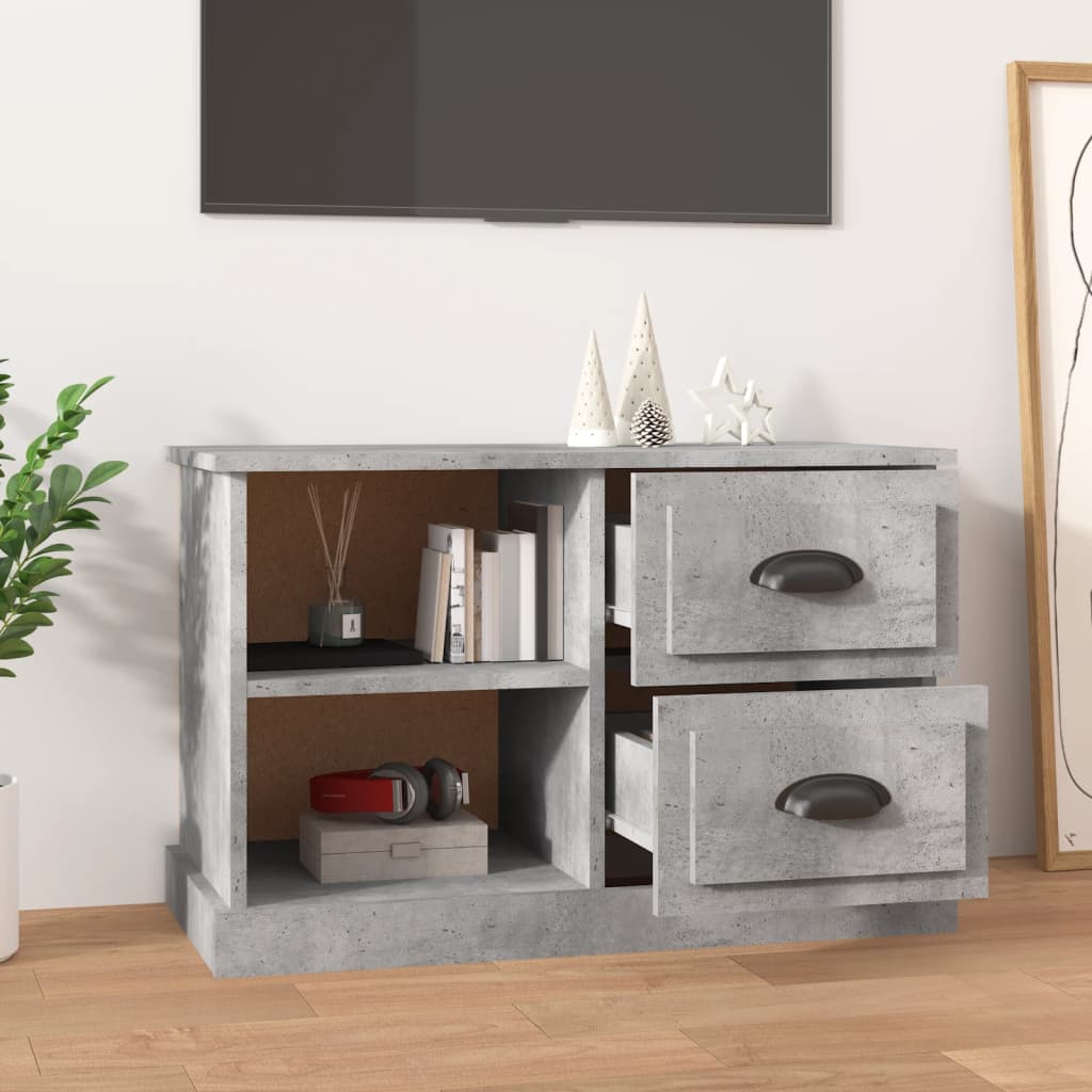 Tv-meubel 73x35,5x47,5 cm bewerkt hout betongrijs is nu te koop bij PeponiXL, paradijselijk wonen!