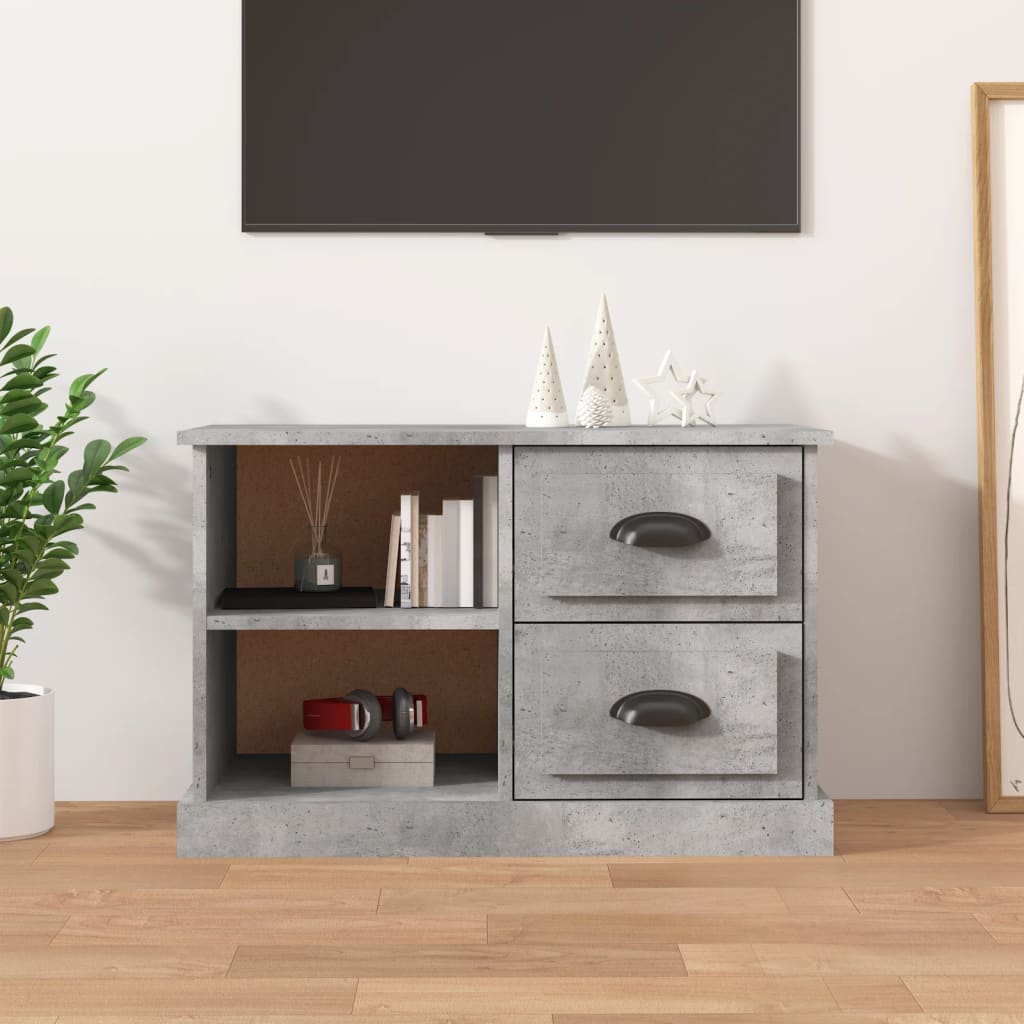Tv-meubel 73x35,5x47,5 cm bewerkt hout betongrijs is nu te koop bij PeponiXL, paradijselijk wonen!
