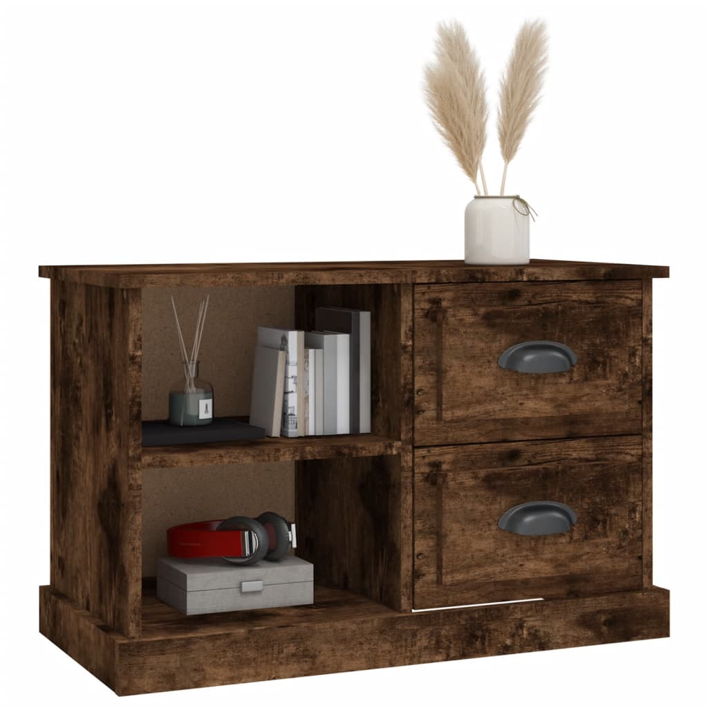 Tv-meubel 73x35,5x47,5 cm bewerkt hout gerookt eikenkleurig is nu te koop bij PeponiXL, paradijselijk wonen!