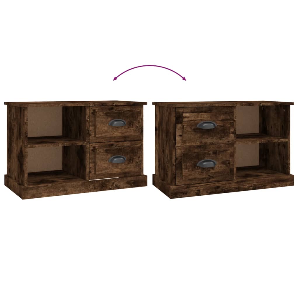 Tv-meubel 73x35,5x47,5 cm bewerkt hout gerookt eikenkleurig is nu te koop bij PeponiXL, paradijselijk wonen!