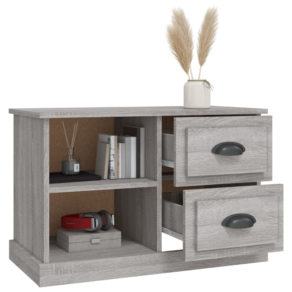 Tv-meubel 73x35,5x47,5 cm bewerkt hout grijs sonoma eikenkleur is nu te koop bij PeponiXL, paradijselijk wonen!