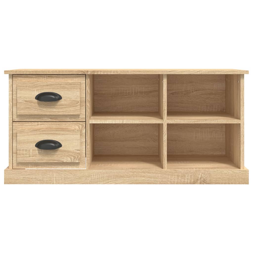 Tv-meubel 102x35,5x47,5 cm bewerkt hout sonoma eikenkleurig is nu te koop bij PeponiXL, paradijselijk wonen!