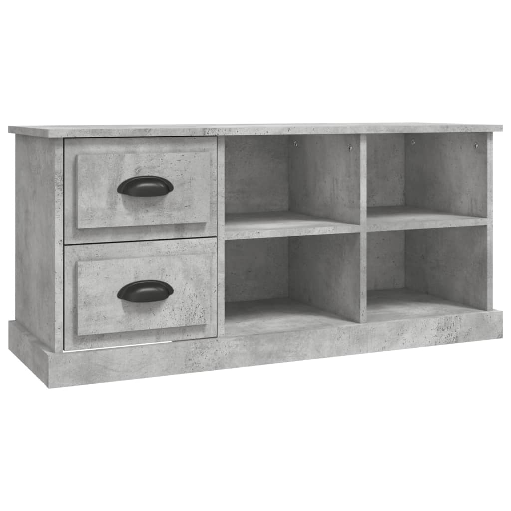 Tv-meubel 102x35,5x47,5 cm bewerkt hout betongrijs is nu te koop bij PeponiXL, paradijselijk wonen!