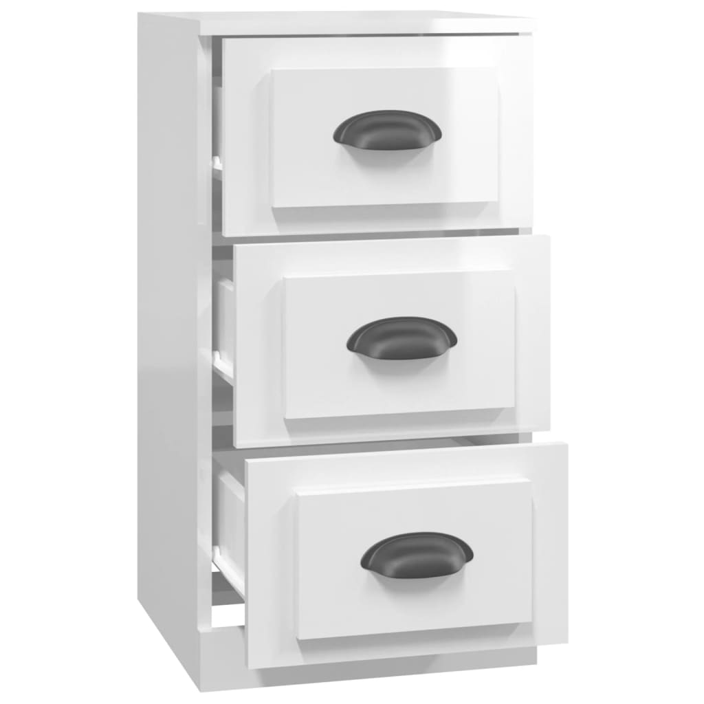 Dressoir 36x35,5x67,5 cm bewerkt hout hoogglans wit is nu te koop bij PeponiXL, paradijselijk wonen!