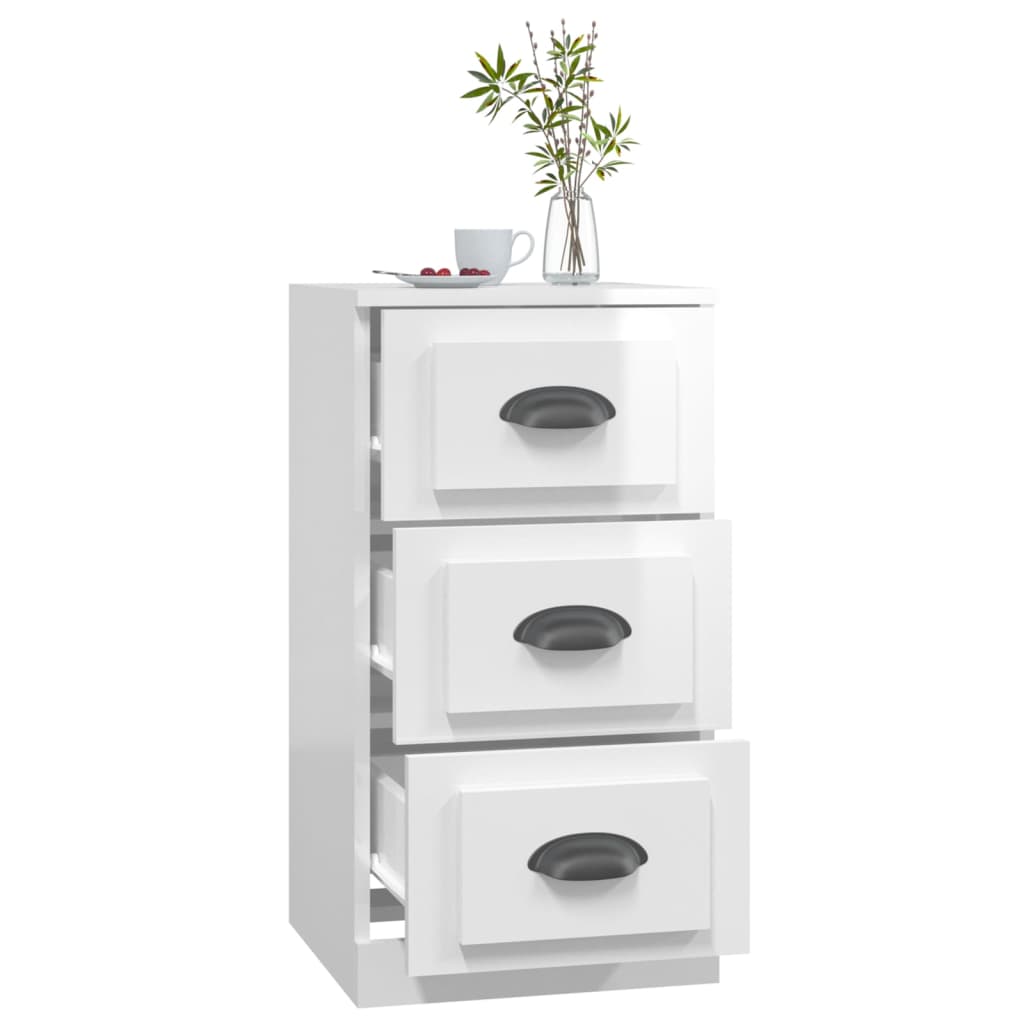 Dressoir 36x35,5x67,5 cm bewerkt hout hoogglans wit is nu te koop bij PeponiXL, paradijselijk wonen!
