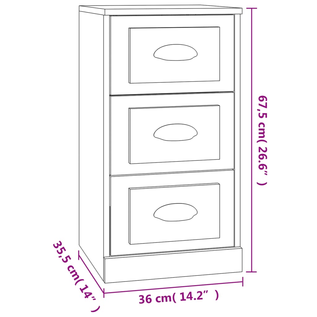 Dressoir 36x35,5x67,5 cm bewerkt hout hoogglans wit is nu te koop bij PeponiXL, paradijselijk wonen!