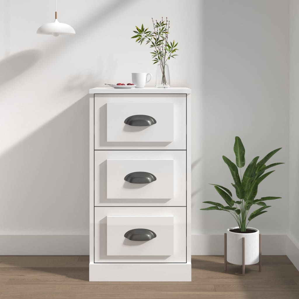 Dressoir 36x35,5x67,5 cm bewerkt hout hoogglans wit is nu te koop bij PeponiXL, paradijselijk wonen!