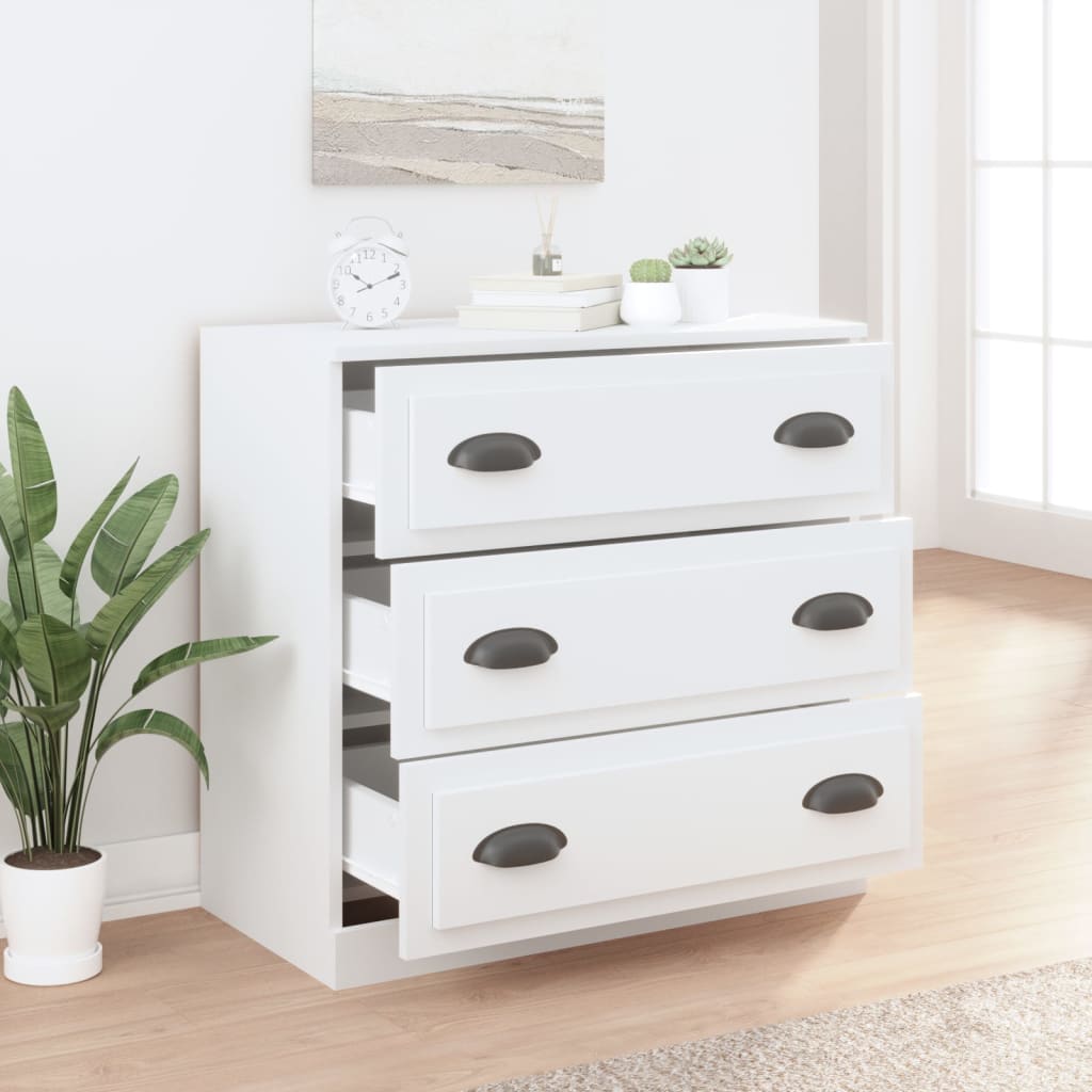 Dressoir 70x35,5x67,5 cm bewerkt hout wit is nu te koop bij PeponiXL, paradijselijk wonen!