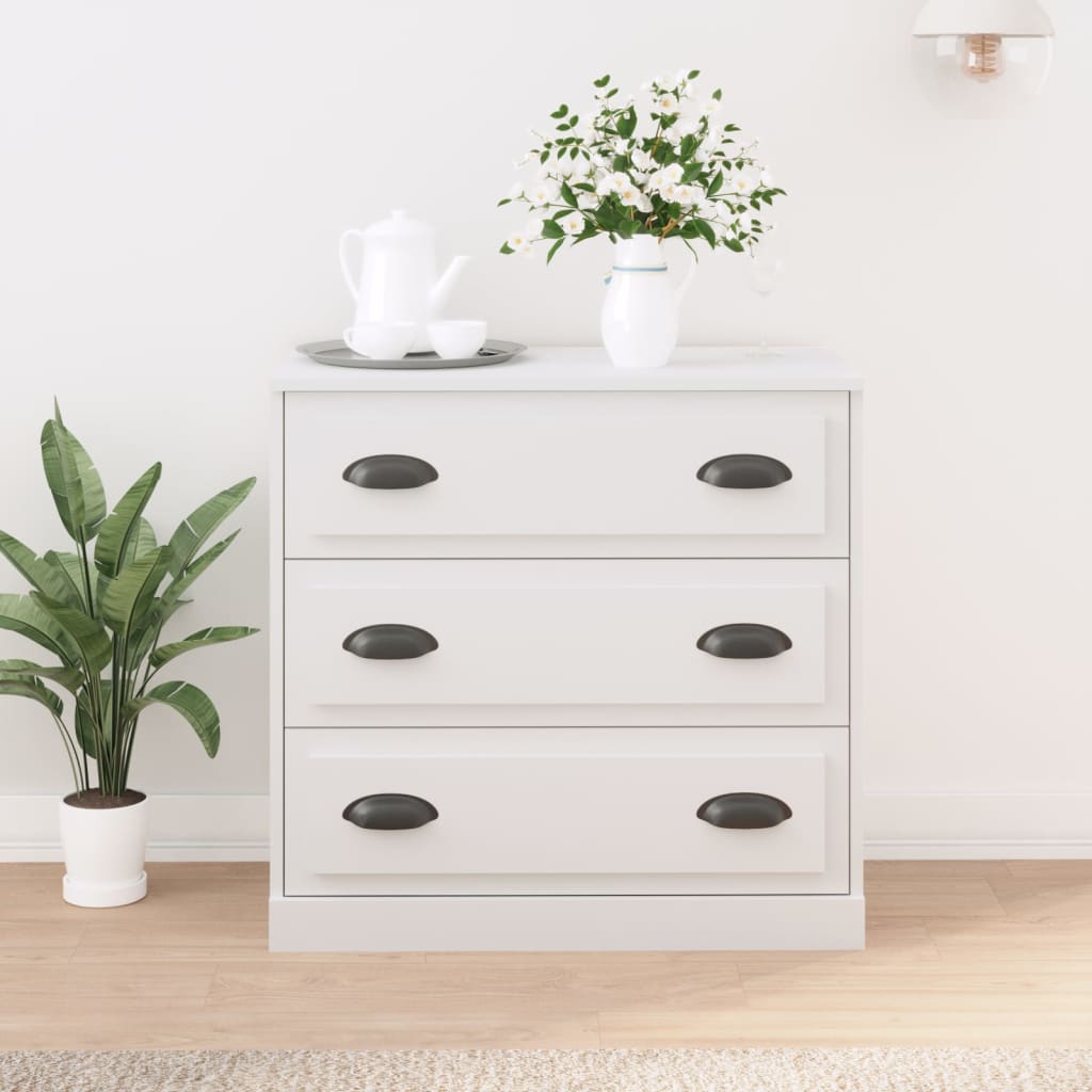 Dressoir 70x35,5x67,5 cm bewerkt hout wit is nu te koop bij PeponiXL, paradijselijk wonen!
