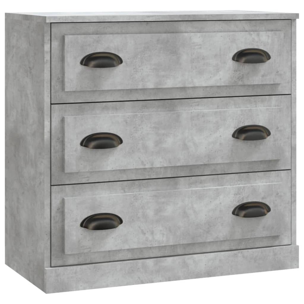 Dressoir 70x35,5x67,5 cm bewerkt hout betongrijs is nu te koop bij PeponiXL, paradijselijk wonen!
