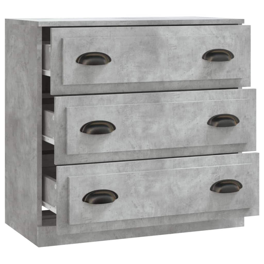 Dressoir 70x35,5x67,5 cm bewerkt hout betongrijs is nu te koop bij PeponiXL, paradijselijk wonen!