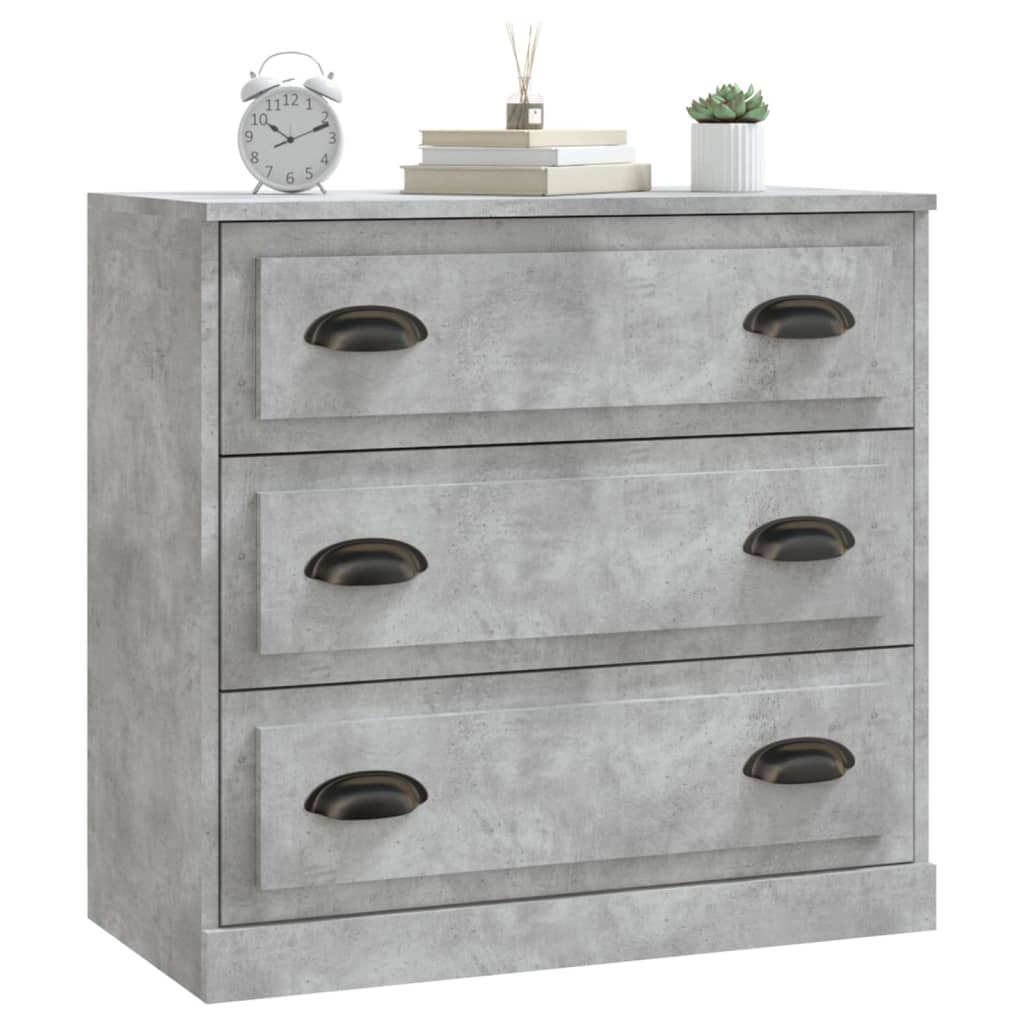 Dressoir 70x35,5x67,5 cm bewerkt hout betongrijs is nu te koop bij PeponiXL, paradijselijk wonen!