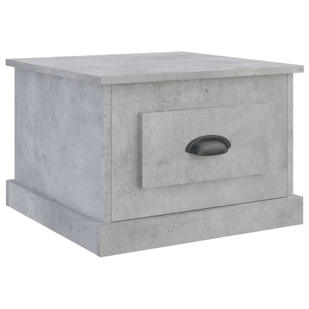 Salontafel 50x50x35 cm bewerkt hout betongrijs is nu te koop bij PeponiXL, paradijselijk wonen!