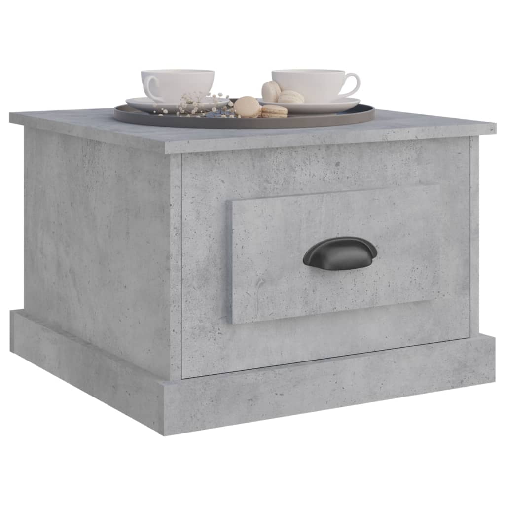 Salontafel 50x50x35 cm bewerkt hout betongrijs is nu te koop bij PeponiXL, paradijselijk wonen!