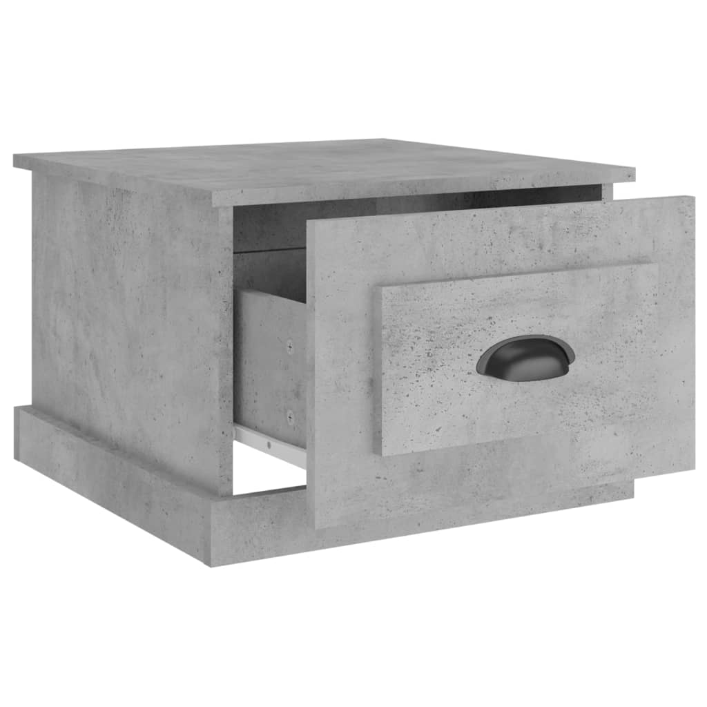 Salontafel 50x50x35 cm bewerkt hout betongrijs is nu te koop bij PeponiXL, paradijselijk wonen!