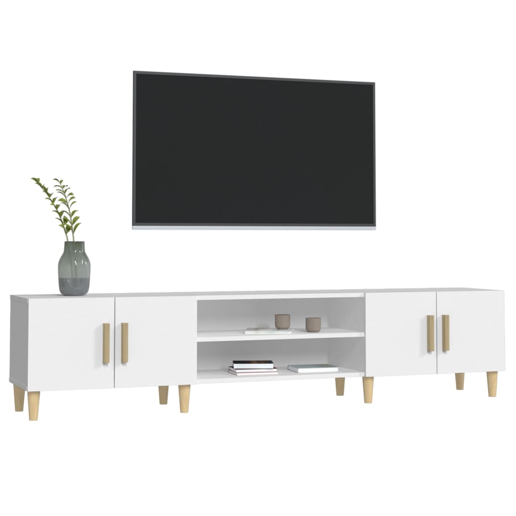 Tv-meubel wit 180x31,5x40 cm bewerkt hout is nu te koop bij PeponiXL, paradijselijk wonen!