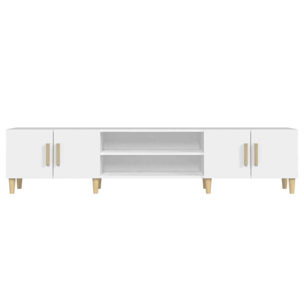 Tv-meubel wit 180x31,5x40 cm bewerkt hout is nu te koop bij PeponiXL, paradijselijk wonen!