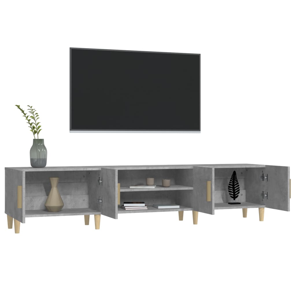 Tv-meubel 180x31,5x40 cm bewerkt hout betongrijs is nu te koop bij PeponiXL, paradijselijk wonen!