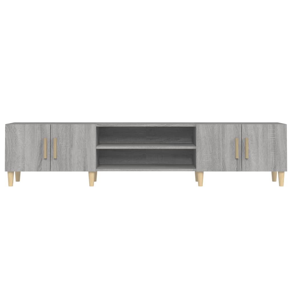 Tv-meubel 180x31,5x40 cm bewerkt hout grijs sonoma eikenkleurig is nu te koop bij PeponiXL, paradijselijk wonen!