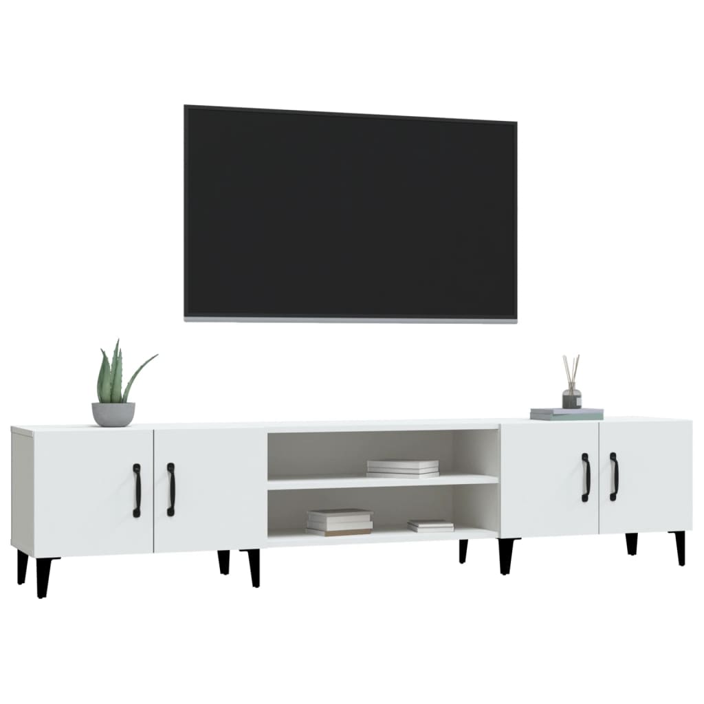 Tv-meubel wit 180x31,5x40 cm bewerkt hout is nu te koop bij PeponiXL, paradijselijk wonen!