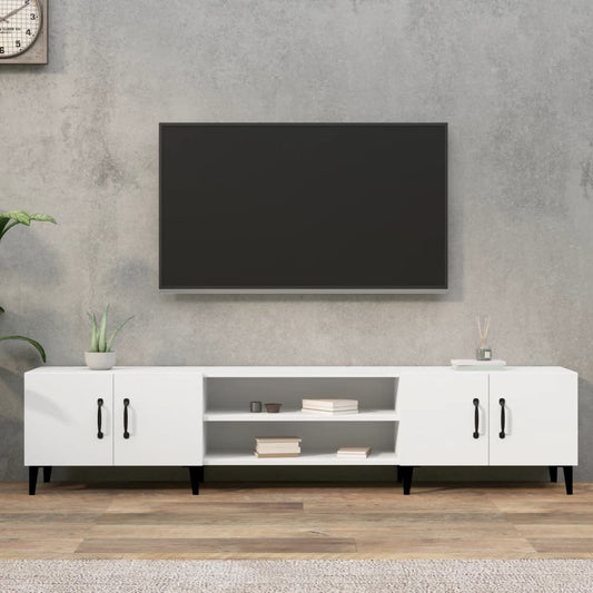 Tv-meubel wit 180x31,5x40 cm bewerkt hout is nu te koop bij PeponiXL, paradijselijk wonen!