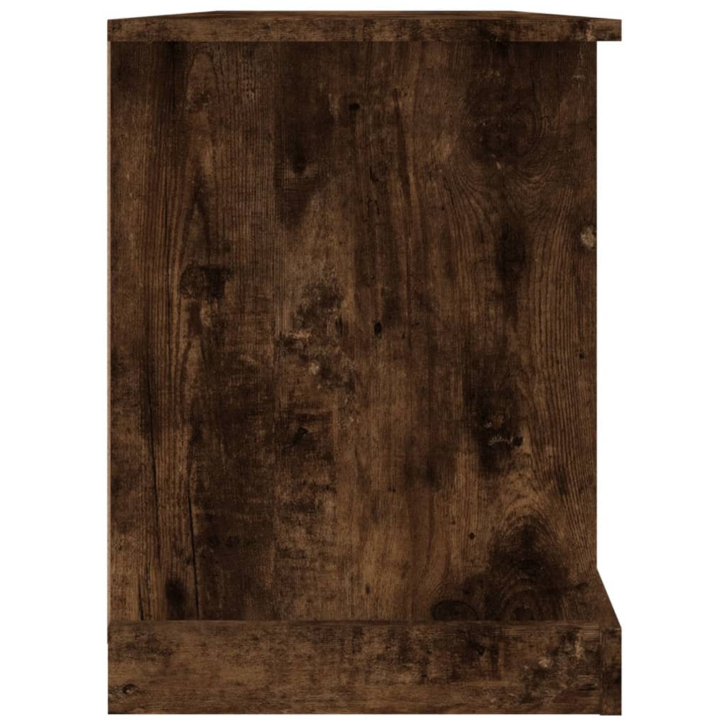 Tv-meubel 99,5x35,5x48 cm bewerkt hout gerookt eikenkleurig is nu te koop bij PeponiXL, paradijselijk wonen!