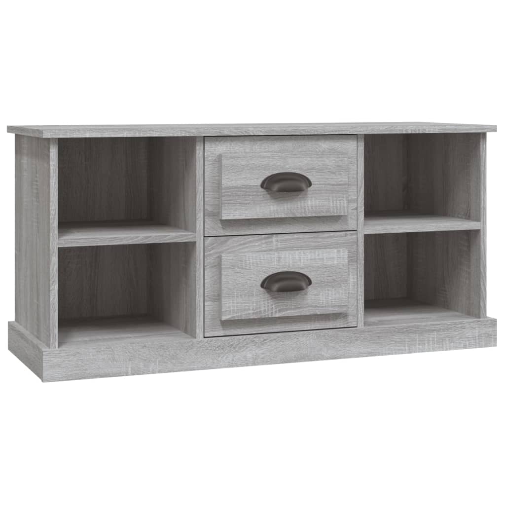 Tv-meubel 99,5x35,5x48 cm bewerkt hout grijs sonoma eikenkleur is nu te koop bij PeponiXL, paradijselijk wonen!