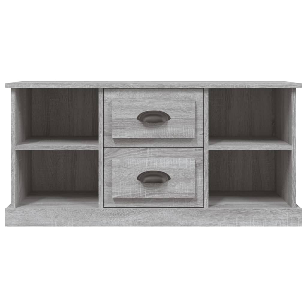 Tv-meubel 99,5x35,5x48 cm bewerkt hout grijs sonoma eikenkleur is nu te koop bij PeponiXL, paradijselijk wonen!