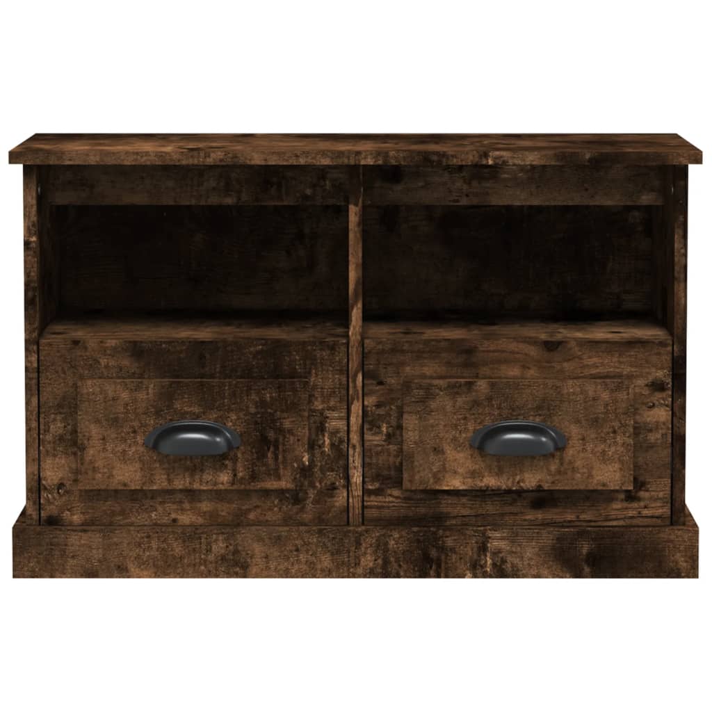 Tv-meubel 80x35x50 cm bewerkt hout gerookt eikenkleurig is nu te koop bij PeponiXL, paradijselijk wonen!