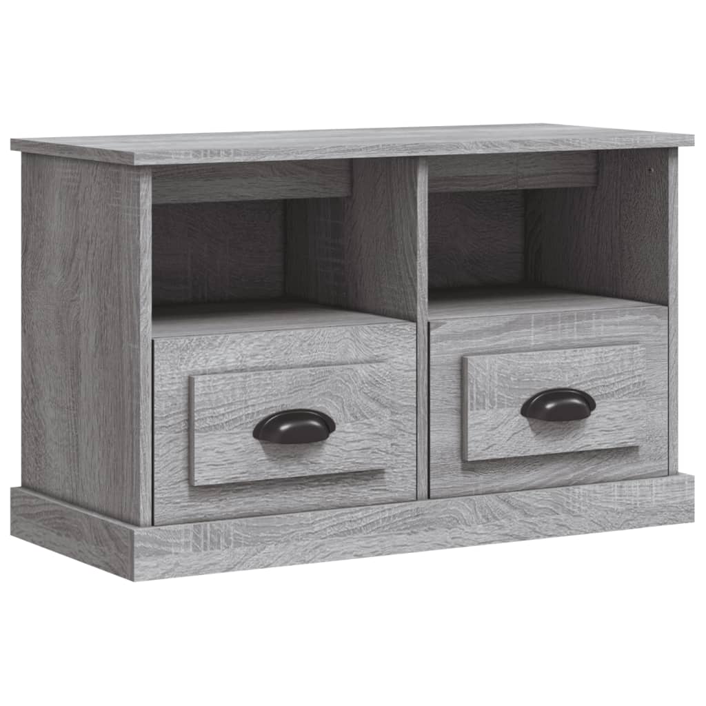 Tv-meubel 80x35x50 cm bewerkt hout grijs sonoma eikenkleurig is nu te koop bij PeponiXL, paradijselijk wonen!