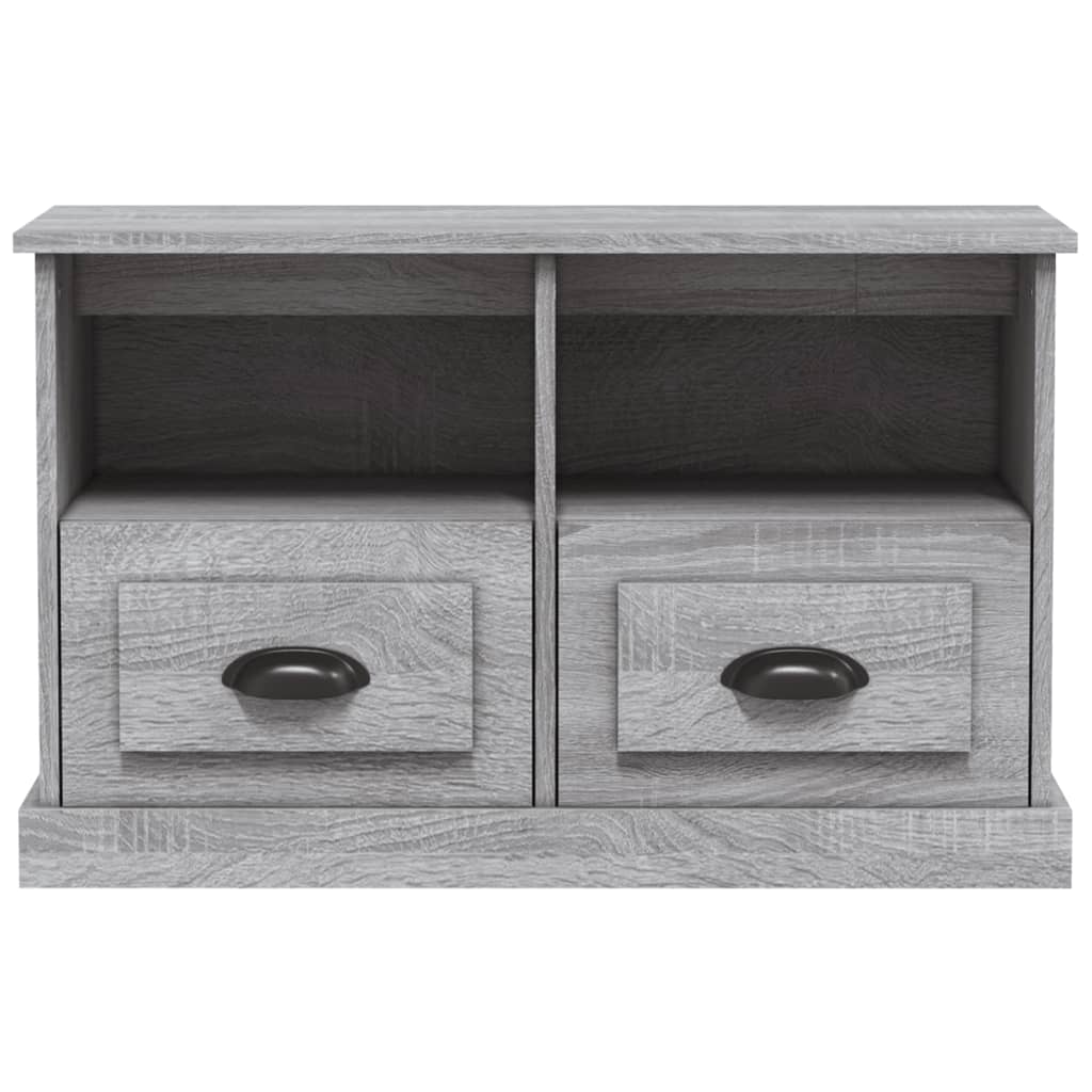 Tv-meubel 80x35x50 cm bewerkt hout grijs sonoma eikenkleurig is nu te koop bij PeponiXL, paradijselijk wonen!