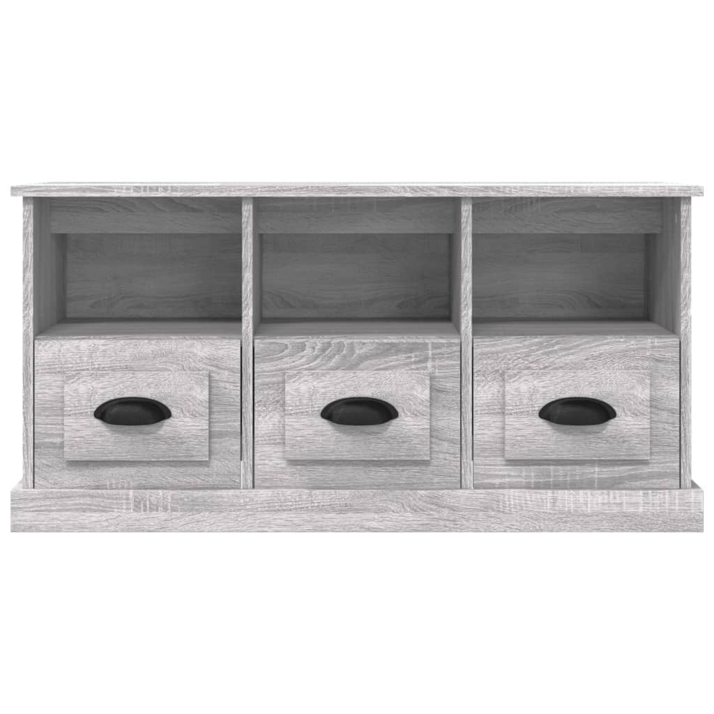 Tv-meubel 100x35x50 cm bewerkt hout grijs sonoma eikenkleurig is nu te koop bij PeponiXL, paradijselijk wonen!